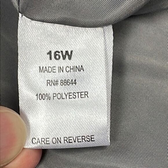 John Meyer Collection Herringbone Blazer Jacket Career Business Gray 16W - Picture 10 of 10